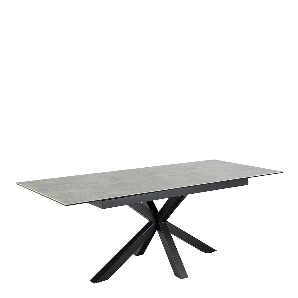 image 1 of Heaven Extendable Dining Table with Ceramic Grey Top 168cm