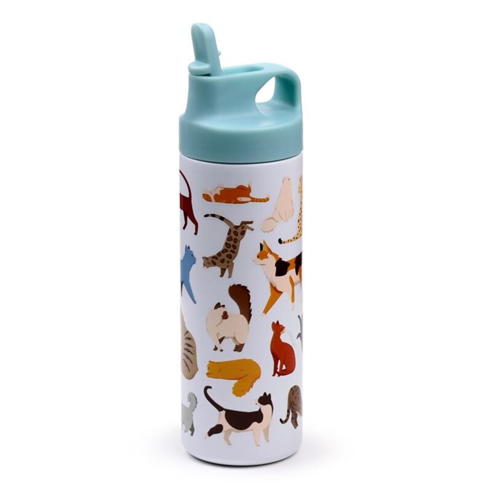 image 1 of Feline Fine Cats Hot & Cold Flip Top Drinks Bottle 500ml