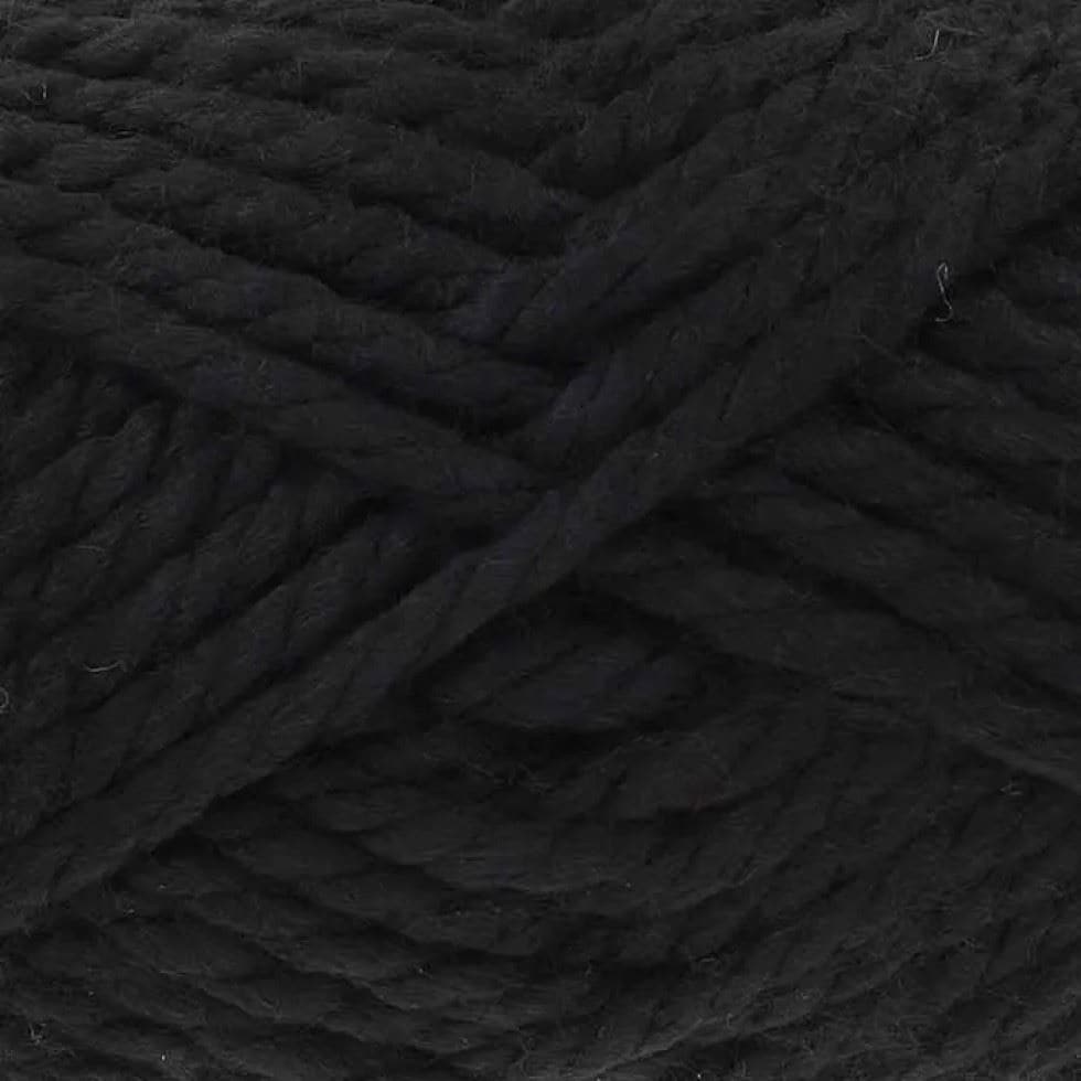King Cole Black Big Value BIG Super Chunky Yarn (Value Pack 5 x 250g Balls) For Crochet, Knitting - 75m per ball