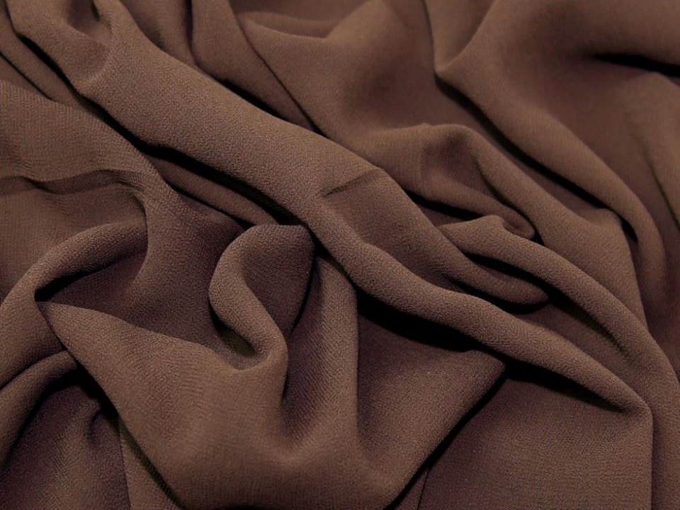 Brown Synergy Light Georgette Fabric for Dressmaking, 150cm / 59" Wide - per metre
