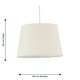 image 5 of Natural Cotton 23cm Tapered Cylinder Pendant or Lamp Shade Brown