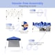 image 6 of COSTWAY 210 x 210 cm Pop up Canopy Tent Portable Backpack Canopy-Blue