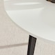image 3 of Furniturebox Koko White Round Dining Table with Black Legs 100cm