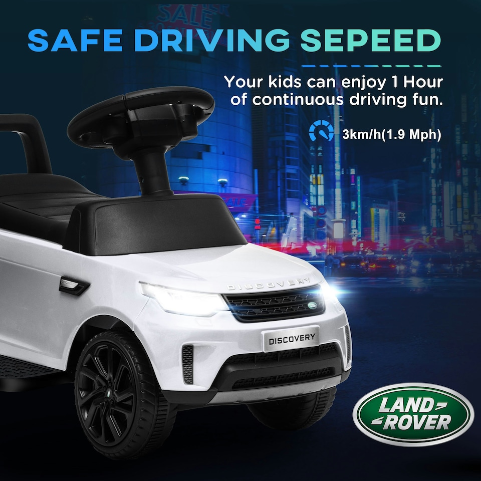 image 1 of AIYAPLAY Land Rover Licensed Kids Ride On Car, Sliding Car, White