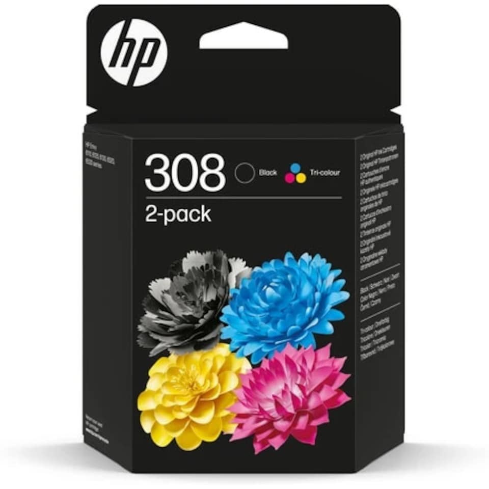 image 1 of HP 308 Black & Colour Ink Cartridge Combo Pack | Multi | HP 308 Black & Colour Ink Cartridge Combo Pack | 2