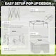 image 4 of Outsunny Garden Folding Tent Heavy Duty Pop Up Gazebo for Party Dark Grey