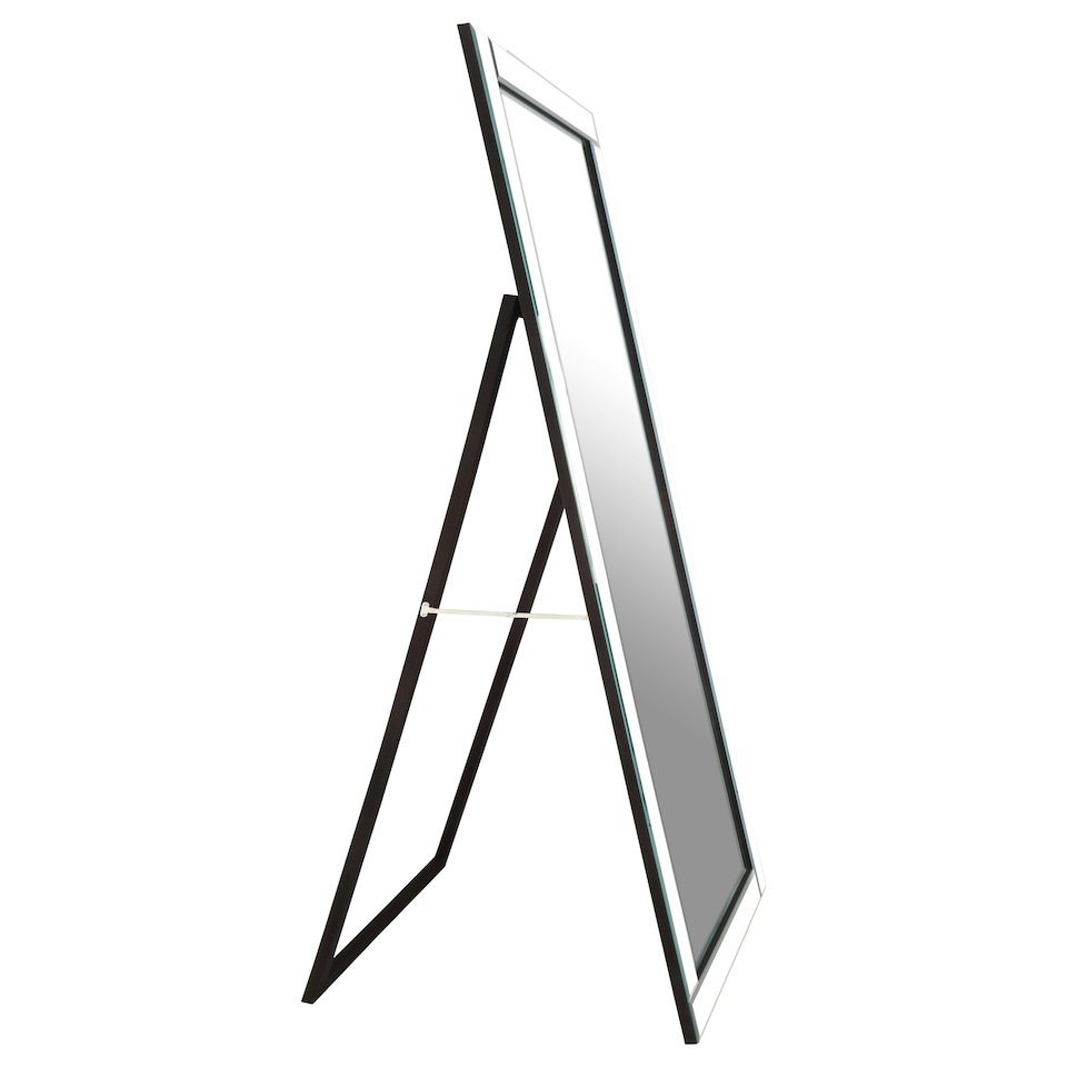 image 1 of Avelene Floor Standing Mirror With Bevelled Edge Silver