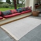 image 3 of GRETA Soft Bedroom Rug Pale Herringbone Pattern - L70 x W200 - Grey Grey