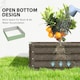 image 6 of Outsunny 432L Square Raised Garden Bed, Galvanised Planter Box Outdoor with Open Bottom, Metal Raised Garden Bed Kit for Vegetables, Flowers and Herbs, 120 x 120 x 30cm, Light Green | Green