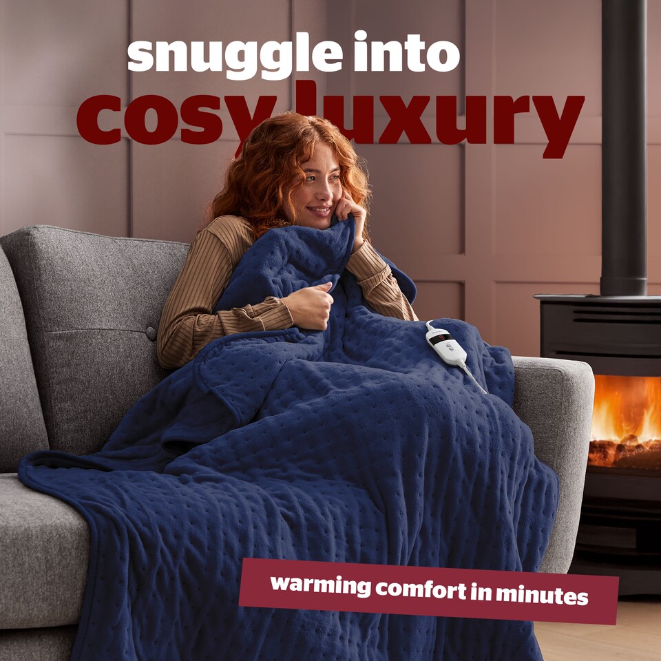 image 1 of Silentnight Comfort Control Heated Throw Fleece Electric Blanket Fast Heat Up