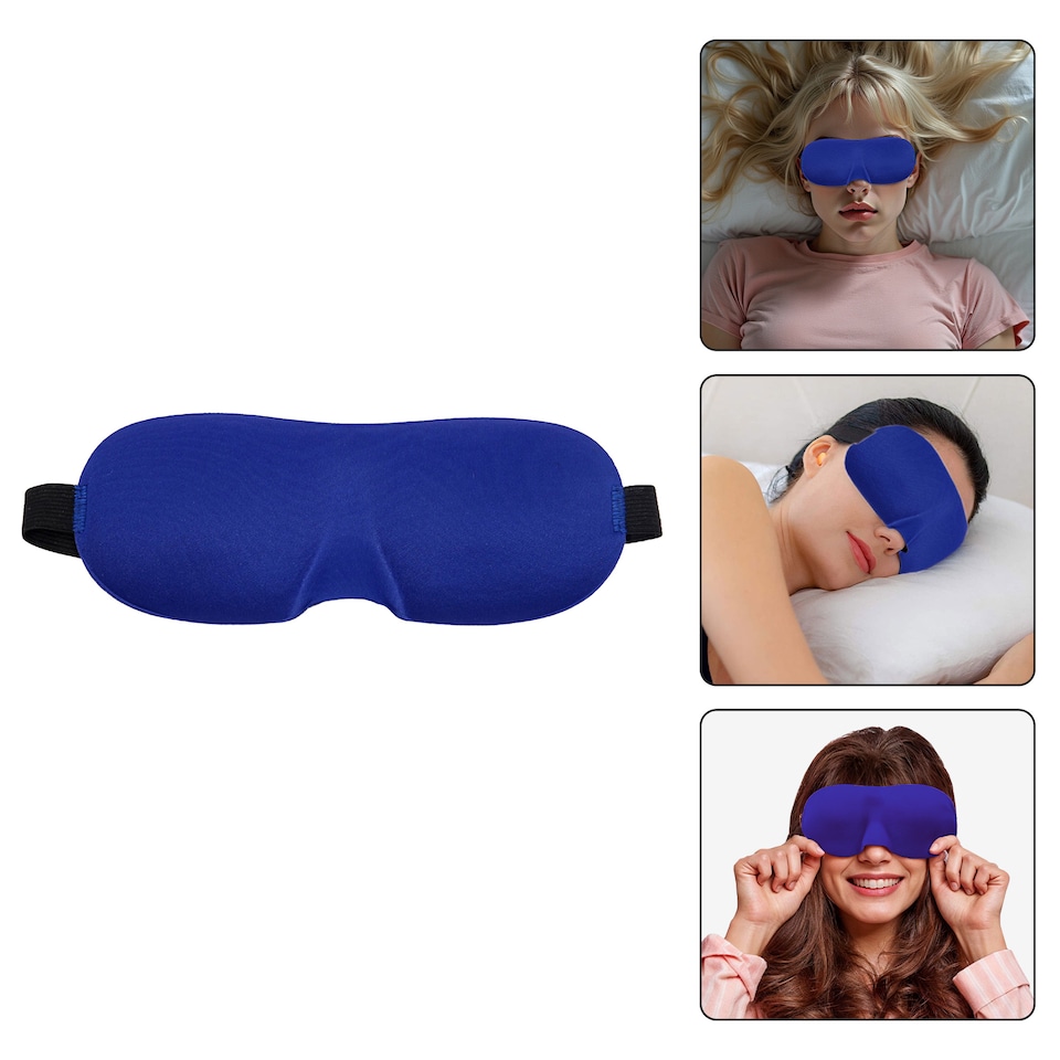 image 1 of 3D Sleep Eye Mask with Adjustable Strap Luxury Blindfold Sleep Mask
