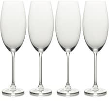 Mikasa Wine Glass Set Clear Bordeaux Crystal Set of 4