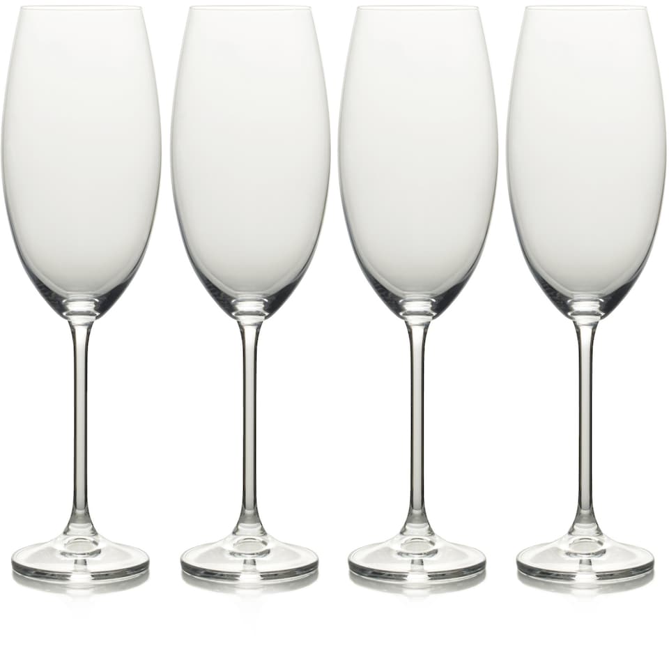 image 1 of Mikasa Wine Glass Set Clear Bordeaux Crystal Set of 4