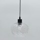 image 6 of First Choice Lighting Set of 2 Bradson Clear Swirl Glass with Black Pendant Fittings Black | Clear