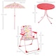 image 5 of Outsunny Kids Folding Picnic Table Chair Set Butterfly Pattern Outdoor Parasol