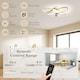 image 8 of HOMCOM Ceiling Fan with Light and Remote & App Control LED Ceiling Fan Light | White | Gold Tone | 62 x 57 x 20 cm