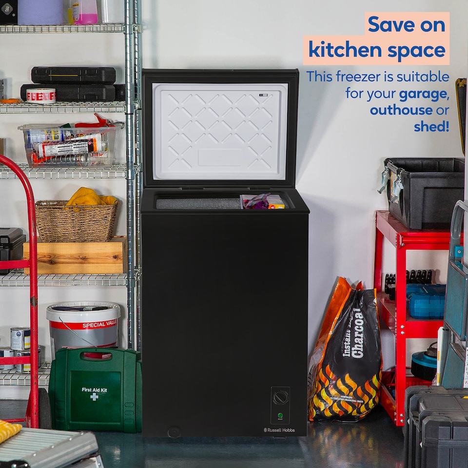 image 1 of Russell Hobbs RH99CF0E1B Chest Freezer 99L Freestanding Black 5 Year Guarantee