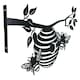 image 2 of Black Metal Beehive Tree Silhouette with Fixing Plate Decor Garden Ornament Gift