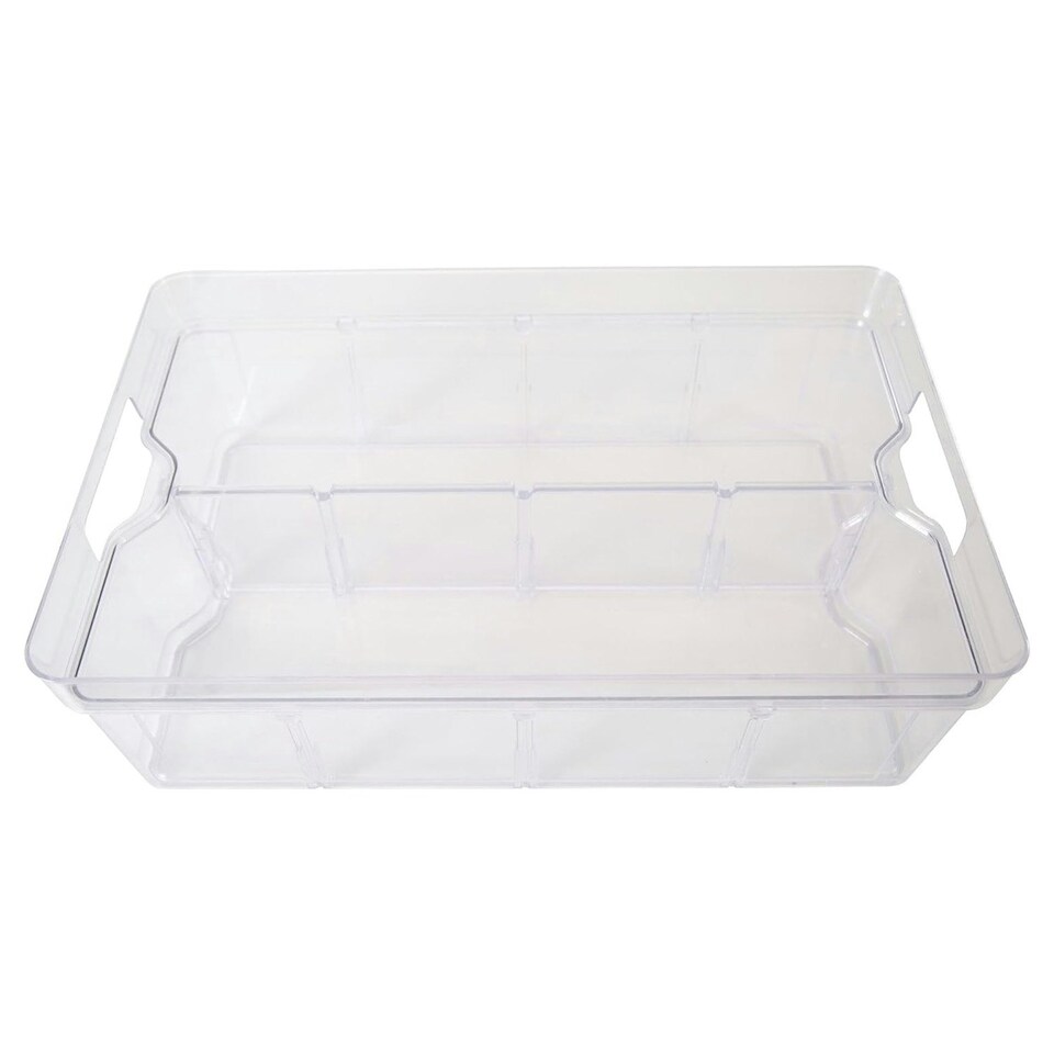 image 1 of 2 x Large (55cm x 35cm x 12.5cm) Plastic Modular Containers For Crafts, Beads & Food Clear