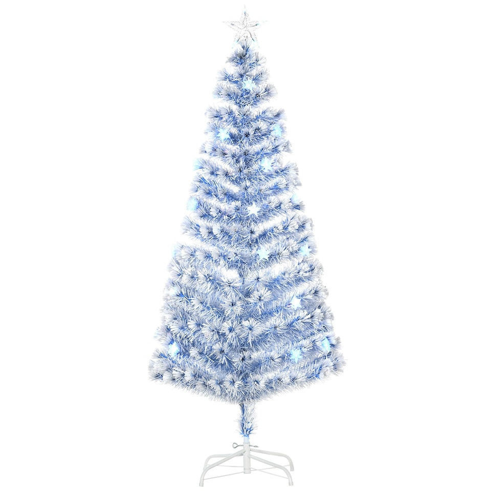 image 1 of HOMCOM Artificial Fibre Optic Christmas Tree Seasonal Decoration w/ 26 LED