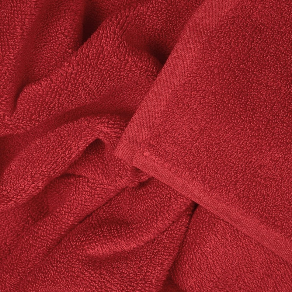 image 1 of Luxury Zero Twist Egyptian Cotton Bath Sheet 100 x 150cm - Extra Large Bath Towel Red | Cranberry | Bath sheet