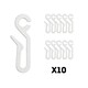 image 1 of Shower Curtain Hooks (Pack of 10)