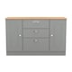 image 1 of Albert 2 Door 3 Drawer Sideboard in Dusk Grey & Riviera Oak (Ready Assembled) | Grey | Dusk Grey & Riviera Oak