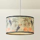 image 3 of ValueLights Daintree Medium Pastel Jungle Bamboo Drum Lamp Shade Multi