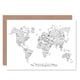 image 1 of World Travel Map Farewell Bon Voyage Card