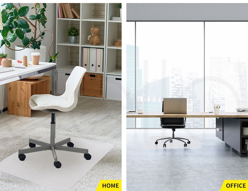image 1 of Marlow Non Slip Office Chair Mat 120x90CM PVC Carpet Protector Clear