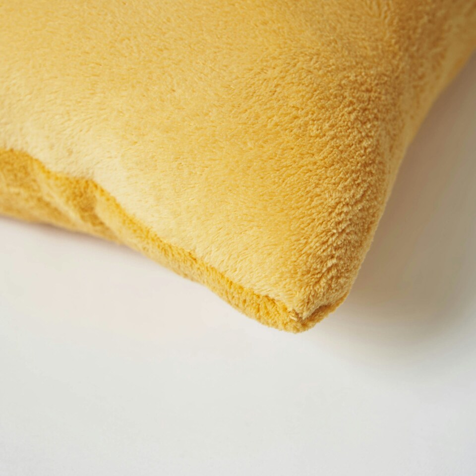 image 1 of BHS Microfleece Cushion, Yellow