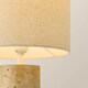 image 5 of ValueLights Chloe Marble Effect Natural Table Lamp with Drum Shade