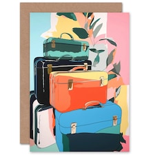 Bon Voyage Safe Trip Adventure Journey Safe Travel Art Card