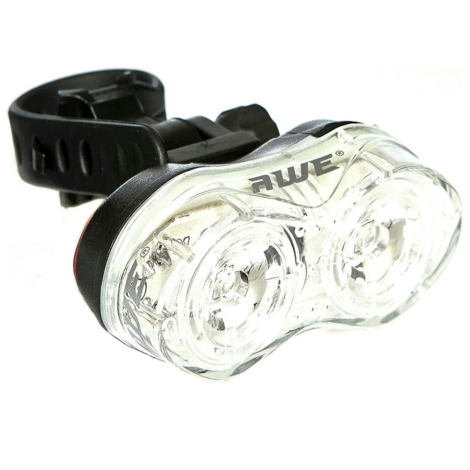 image 1 of AWE AWEFlash Mega 40 Lm 2x0.5W LEDs Bike Battery Front Light 120hrs Run Time*