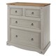 image 3 of Premium Corona 2+2 Chest of Drawers - Industrial Style Bedroom Storage Cabinet with Spacious Drawers | Grey | Grey | 1