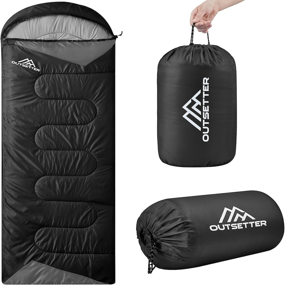 image 1 of Sleeping Bags Adults 3 Season Backpacking Waterproof Hiking Camping Waterproof Blue