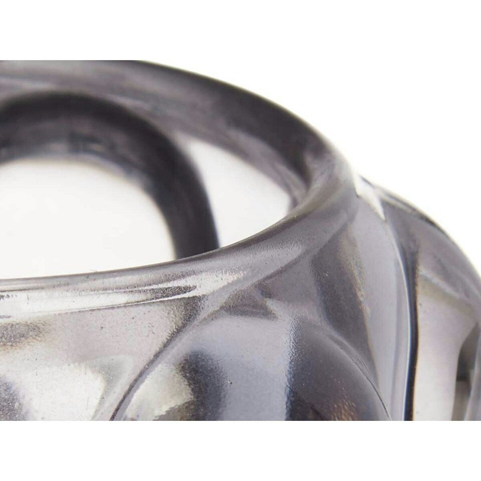 image 1 of Candleholder Microbeads Grey Crystal 8,4 x 9 x 8,4 cm (12 Units) N/A