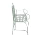 image 6 of Charles Bentley Decorative Wrought Iron Outdoor Rustic Bench - Sage Green