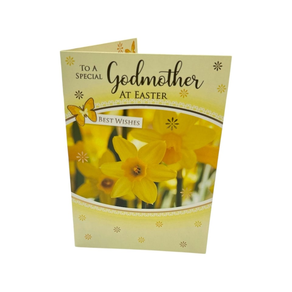 image 1 of To A Special Godmother Yellow Daffodil Flowers Design Easter Card