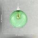image 7 of Chic Emerald Green Circular Fluted Glass Ceiling Pendant Light Shade | Green | Emerald Green | 1