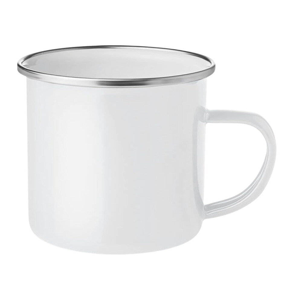 image 1 of MidOcean Plateado Enamel Sublimation 350ml Mug - White - One Size