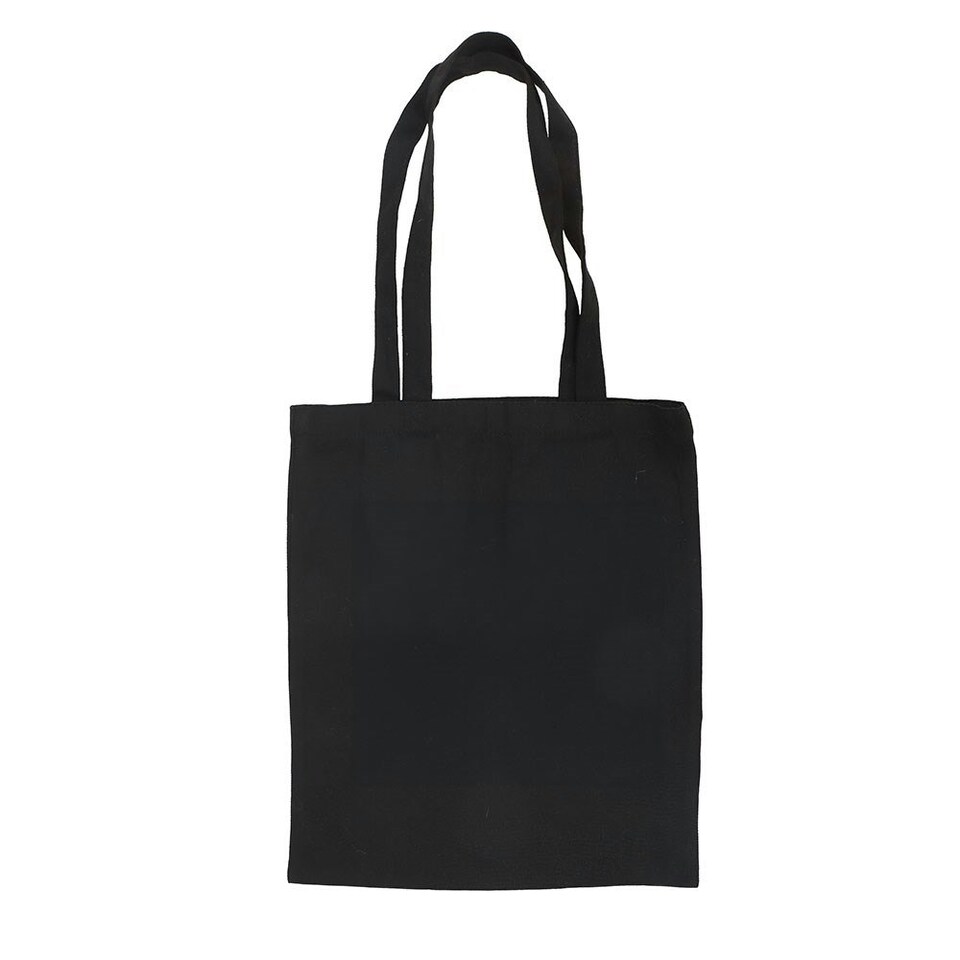 image 1 of Something Different Keep Your Spirits Up Ghost Polycotton Tote Bag - Black - One Size