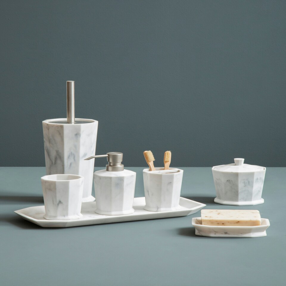image 1 of Riviera Two Compartment Toothbrush Holder