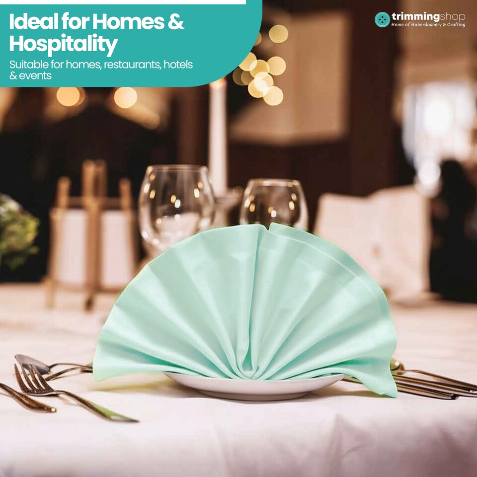 image 1 of 1pc Polyester Table Napkins, Wrinkle-Resistant Cloth Napkin - 20 Inch
