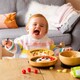 image 6 of Tiny Dining 4pc Penguin Bamboo Suction Baby Feeding Set - Olive Green