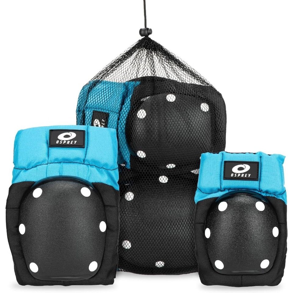 image 1 of Osprey Blue Knee & Elbow Pad Set | 4 Piece Protective Pads for Skateboarding, Cycling, Skating & Scooters