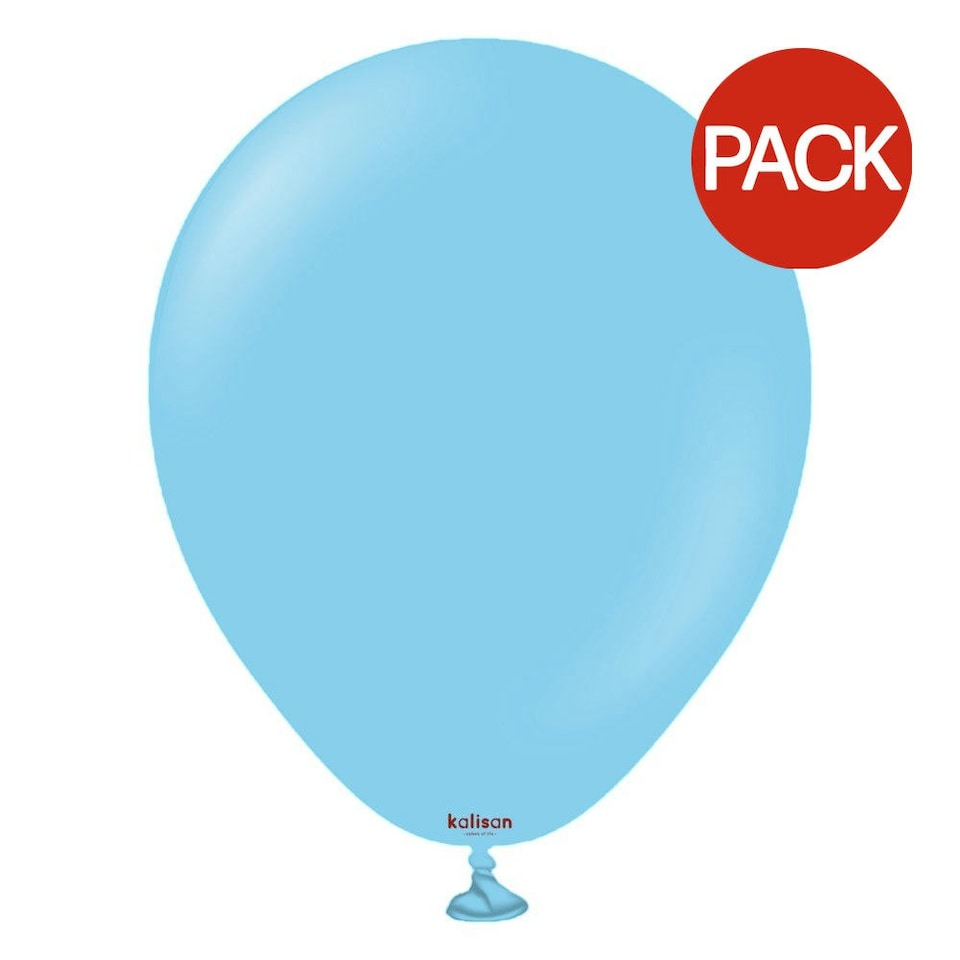 Kalisan Latex Plain Balloons (Pack of 25) - Baby Blue - One Size