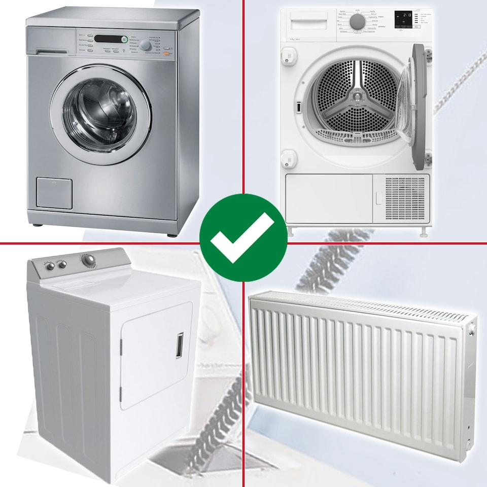 image 1 of SPARES2GO Long Reach Cleaning Brush Radiator Washing Machine Tumble Dryer Lint Dust Tool