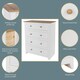 image 3 of Capri 4 Drawer White Chest of Drawers - White Painted Pine Bedroom Storage with Shaker Style Legs | White | White | 1