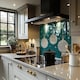 image 2 of Green Christmas Baubles Dining Splash Back | White